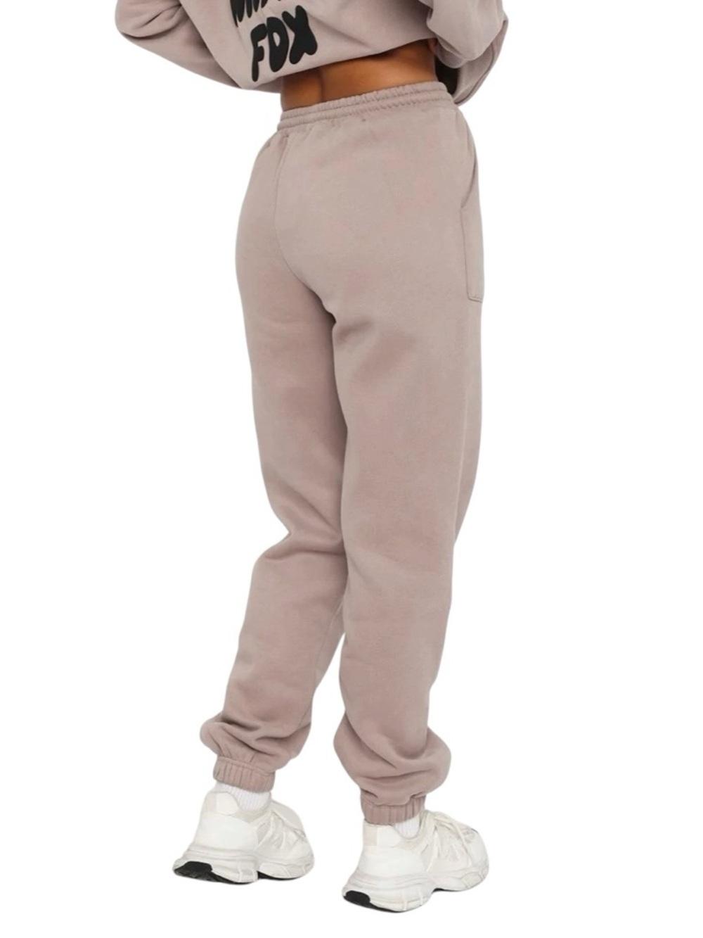 White Fox Offstage Sweatpants S Mauve Rosy Tan Oversized Cozy Lounge Athleisure - Picture 9 of 9
